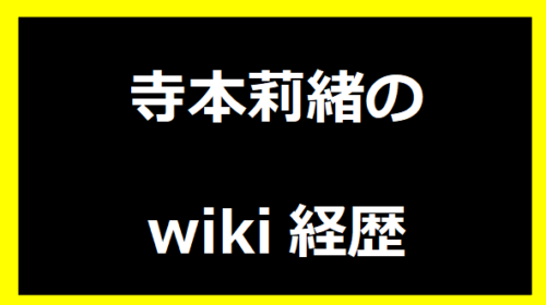 寺本莉緒のwiki経歴