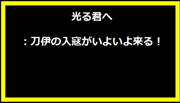 光る君へ：刀伊の入寇がいよいよ来る！