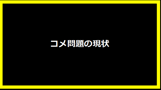 コメ問題の現状