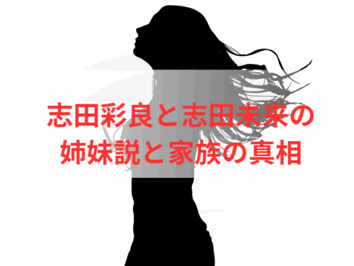 志田彩良と志田未来の姉妹説と家族の真相