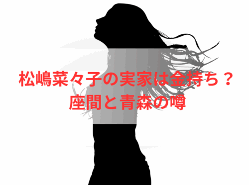 松嶋菜々子の実家は金持ち？座間と青森の噂