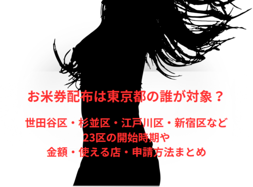 お米券配布は東京都の誰が対象?世田谷区・杉並区・江戸川区・新宿区など23区の開始時期や金額・使える店・申請方法まとめ