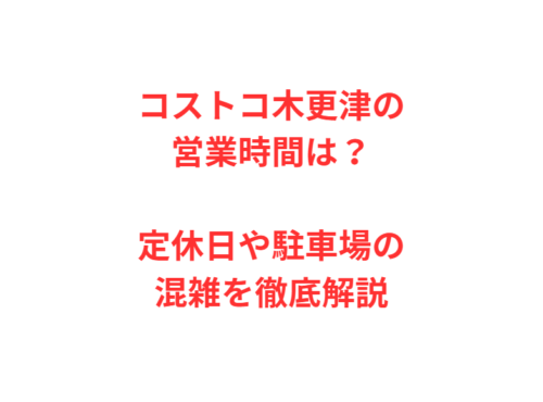 コストコ木更津の営業時間は?定休日や駐車場の混雑を徹底解説