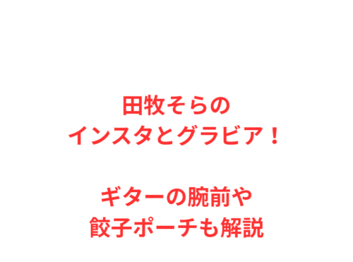 田牧そらのインスタとグラビア！ギターの腕前や餃子ポーチも解説