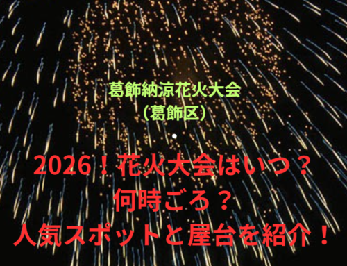 【葛飾納涼花火大会（葛飾区）】2026！花火大会はいつ・何時ごろ？人気スポットや屋台も紹介！