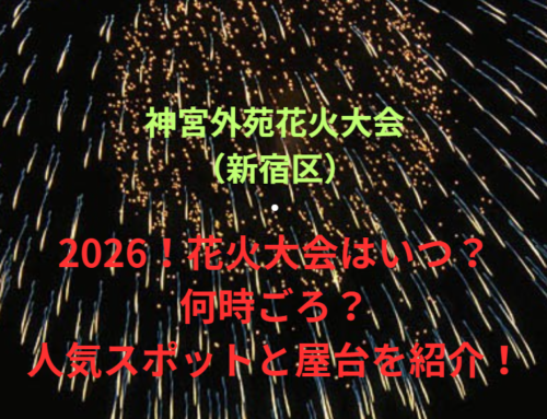【神宮外苑花火大会（新宿区）】2026！花火大会はいつ・何時ごろ？人気スポットや屋台も紹介！