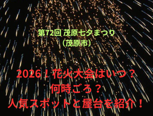 【第72回 茂原七夕まつり（茂原市）】2026！花火大会はいつ・何時ごろ？人気スポットや屋台も紹介！