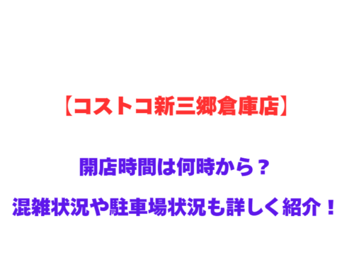【コストコ新三郷倉庫店】GWの開店時間は何時から？混雑状況や駐車場状況も詳しく紹介！
