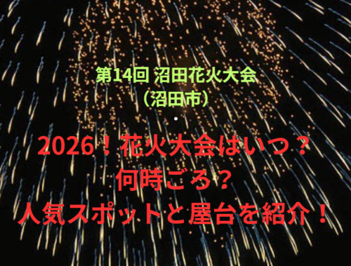【第14回 沼田花火大会（沼田市）】2026！花火大会はいつ・何時ごろ？人気スポットや屋台も紹介！