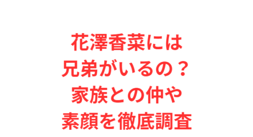 花澤香菜には兄弟がいるの?家族との仲や素顔を徹底調査