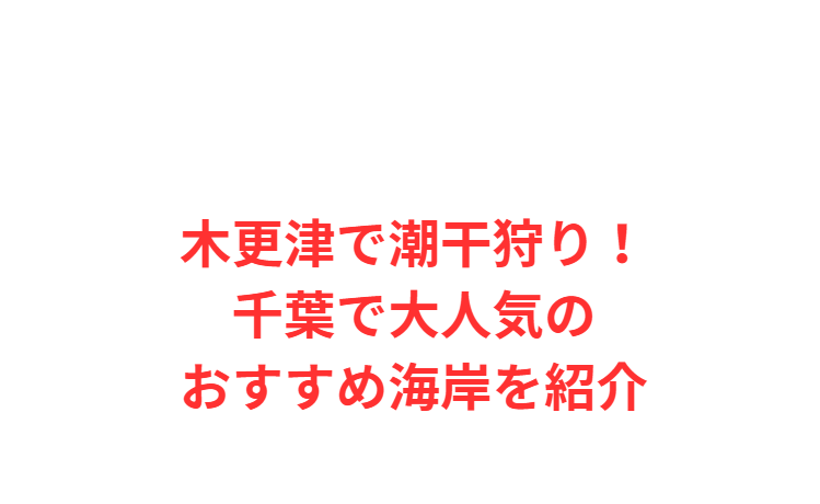 木更津で潮干狩り！千葉で大人気のおすすめ海岸を紹介