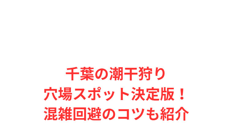 千葉の潮干狩り穴場スポット決定版！混雑回避のコツも紹介