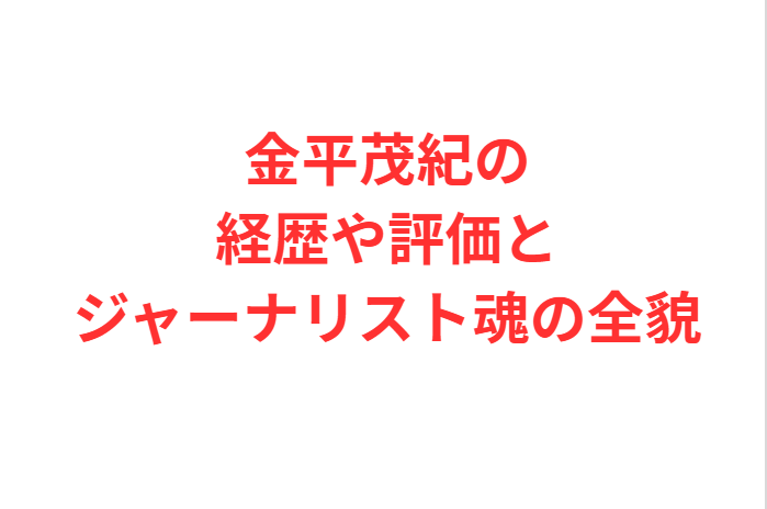 金平茂紀の経歴や評価とジャーナリスト魂の全貌