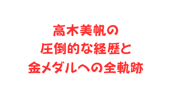 高木美帆の圧倒的な経歴と金メダルへの全軌跡