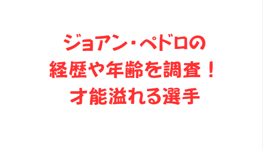 ジョアン・ペドロの経歴や年齢を調査！才能溢れる選手