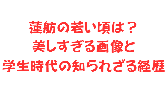 蓮舫の若い頃は？美しすぎる画像と学生時代の知られざる経歴