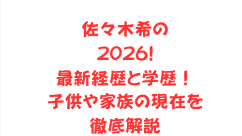 佐々木希の2026!最新経歴と学歴!子供や家族の現在を徹底解説