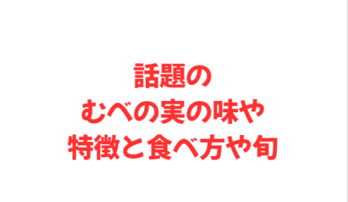 話題のむべの実の味や特徴と食べ方や旬