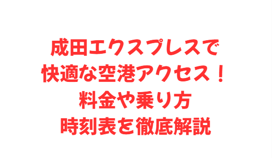 成田エクスプレスで快適な空港アクセス！料金や乗り方・時刻表を徹底解説