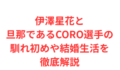 伊澤星花と旦那であるCORO選手の馴れ初めや結婚生活を徹底解説